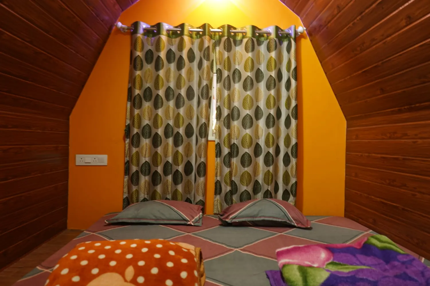 Front view inside a Pawna Machi cottage room