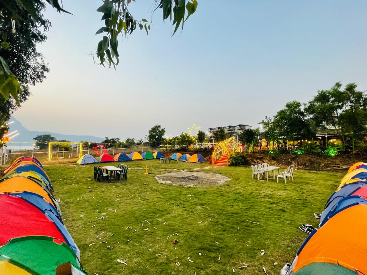 Lakeside tents at Pawna Lake
